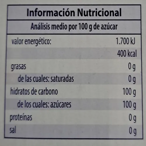 Azúcar con Palentina Caja 60 Und.